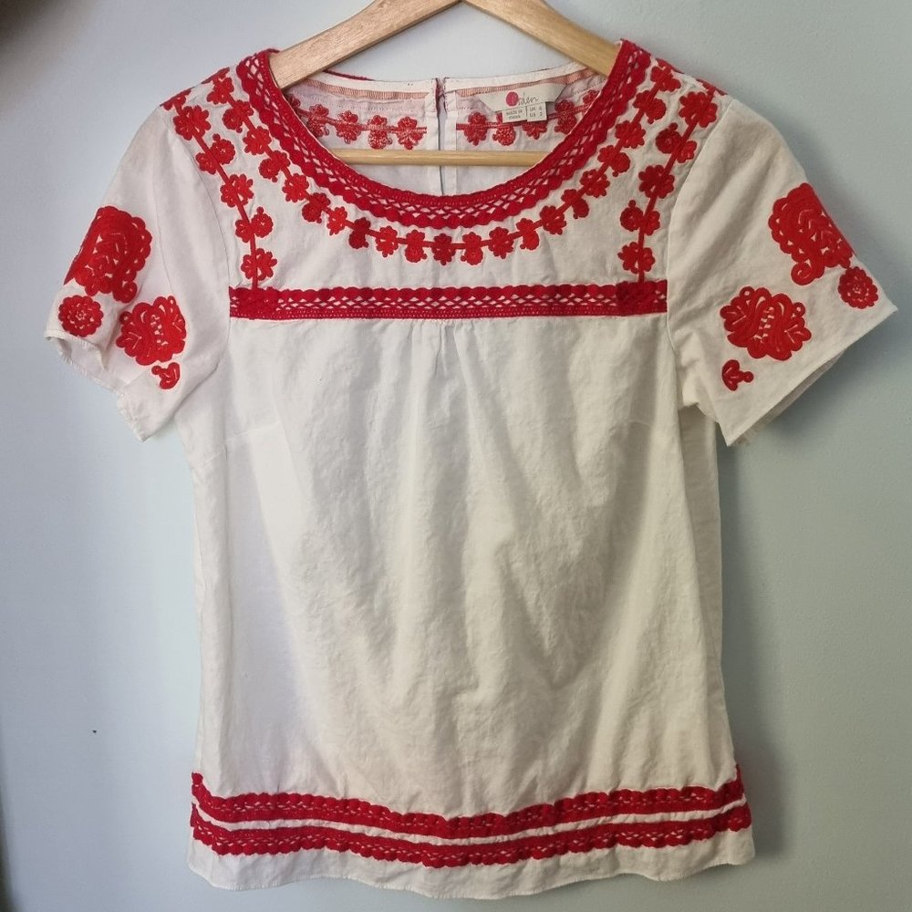 Boden Embroidered Blouse